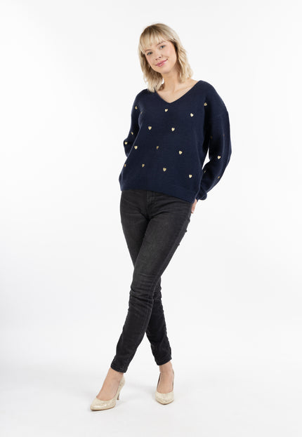 myMo Damen-Strickpullover