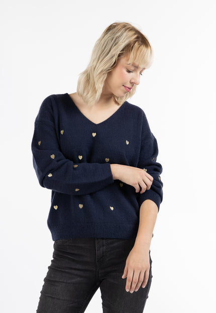 myMo Damen-Strickpullover