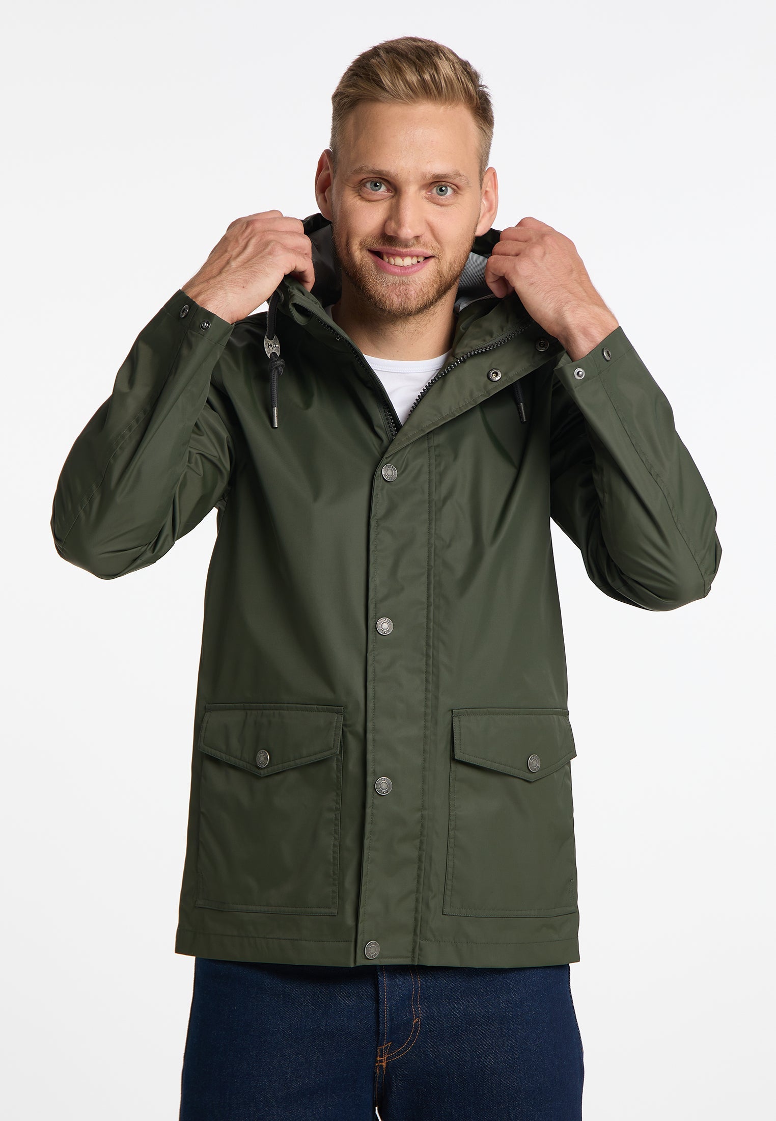 Mo Men's Rain Jacket With Interior Print
