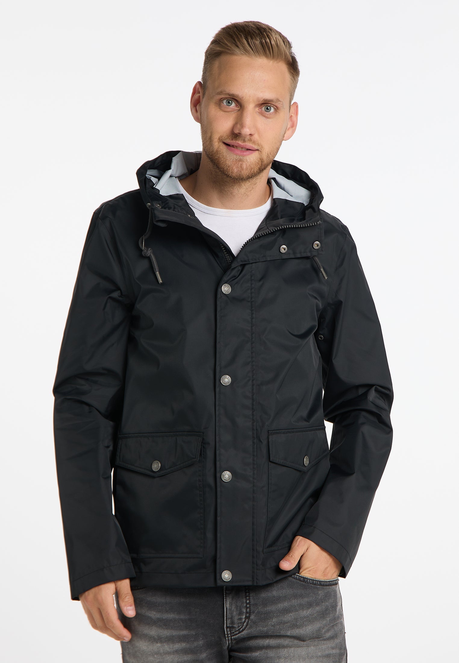 Mo Men's Rain Jacket With Interior Print