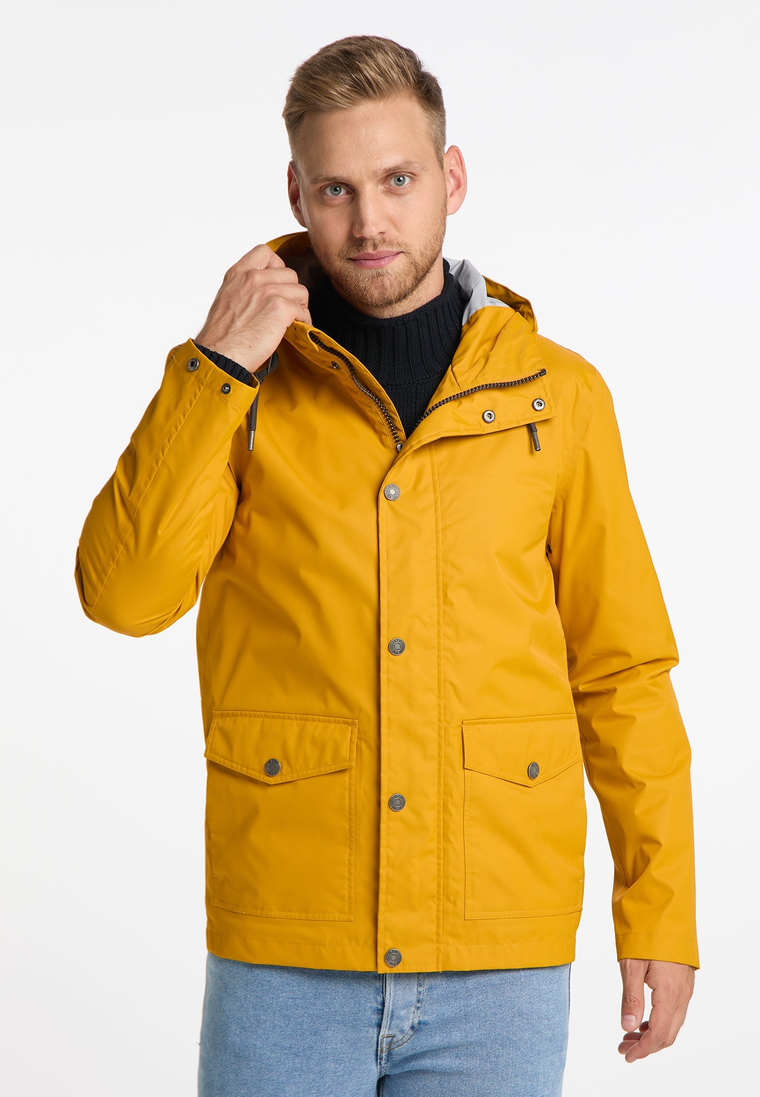 Mo Men's Rain Jacket With Interior Print