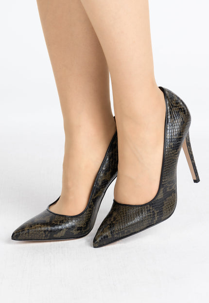 Faina Women's Pumps With Reptile Embossing