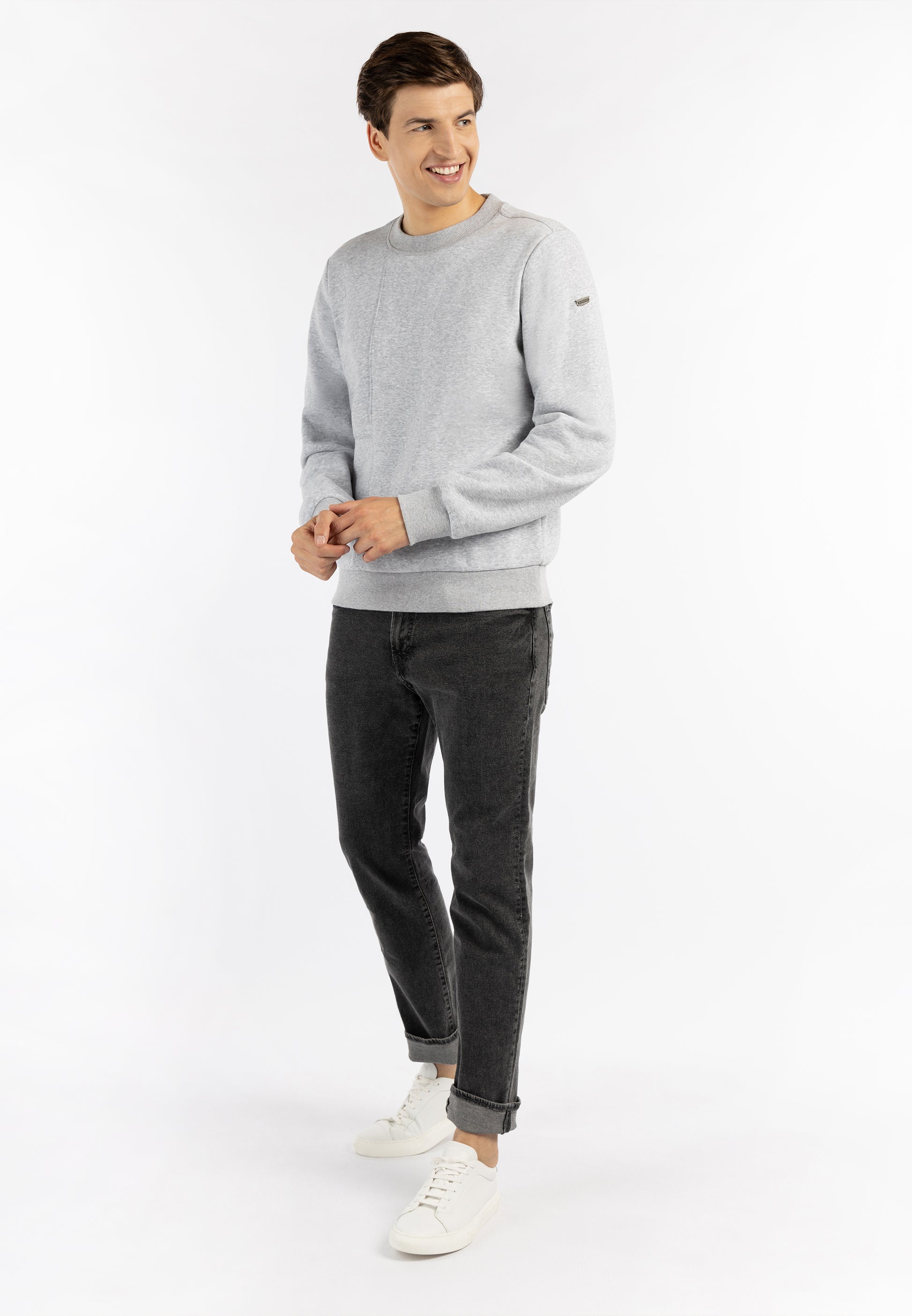 DreiMaster Vintage Męski sweter z okrągłym dekoltem