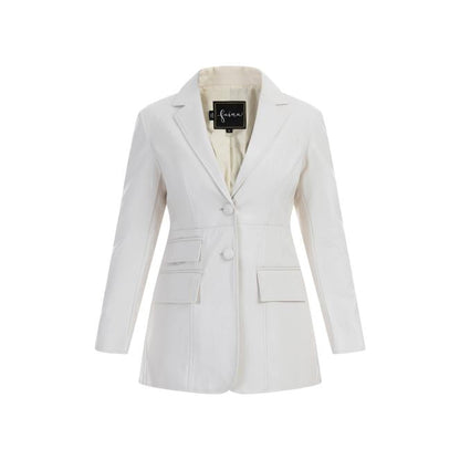 Faina Women's Faux Leather Blazer