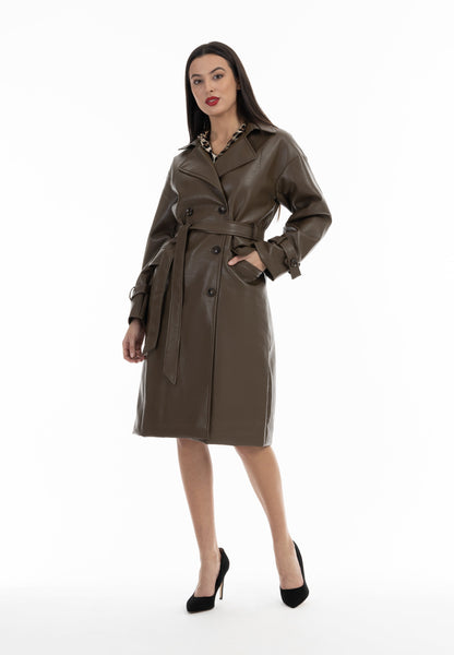 Faina Women's Faux Leather Coat