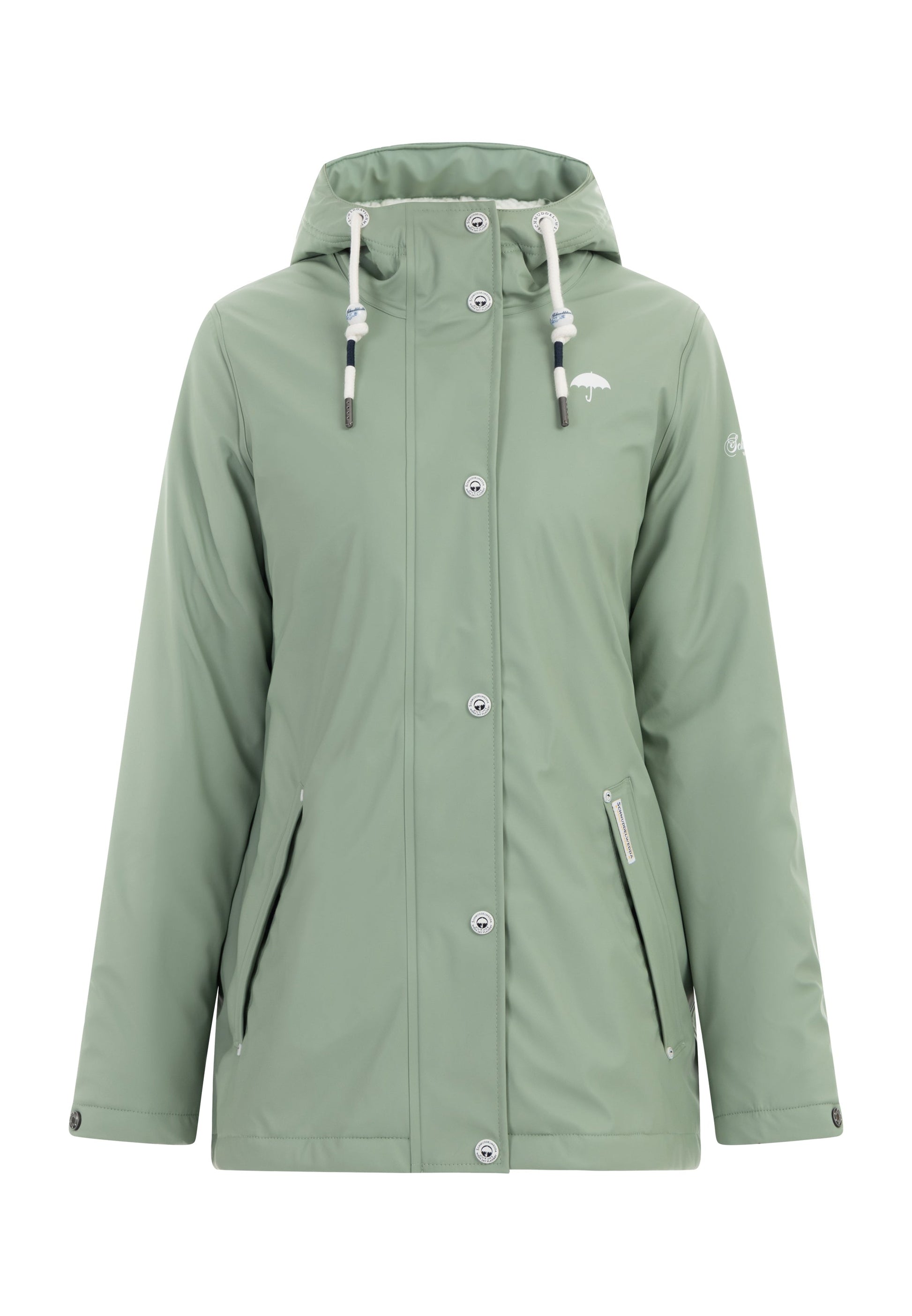 Schmuddelwedda Women's Rain Jacket With Faux Fur Lining