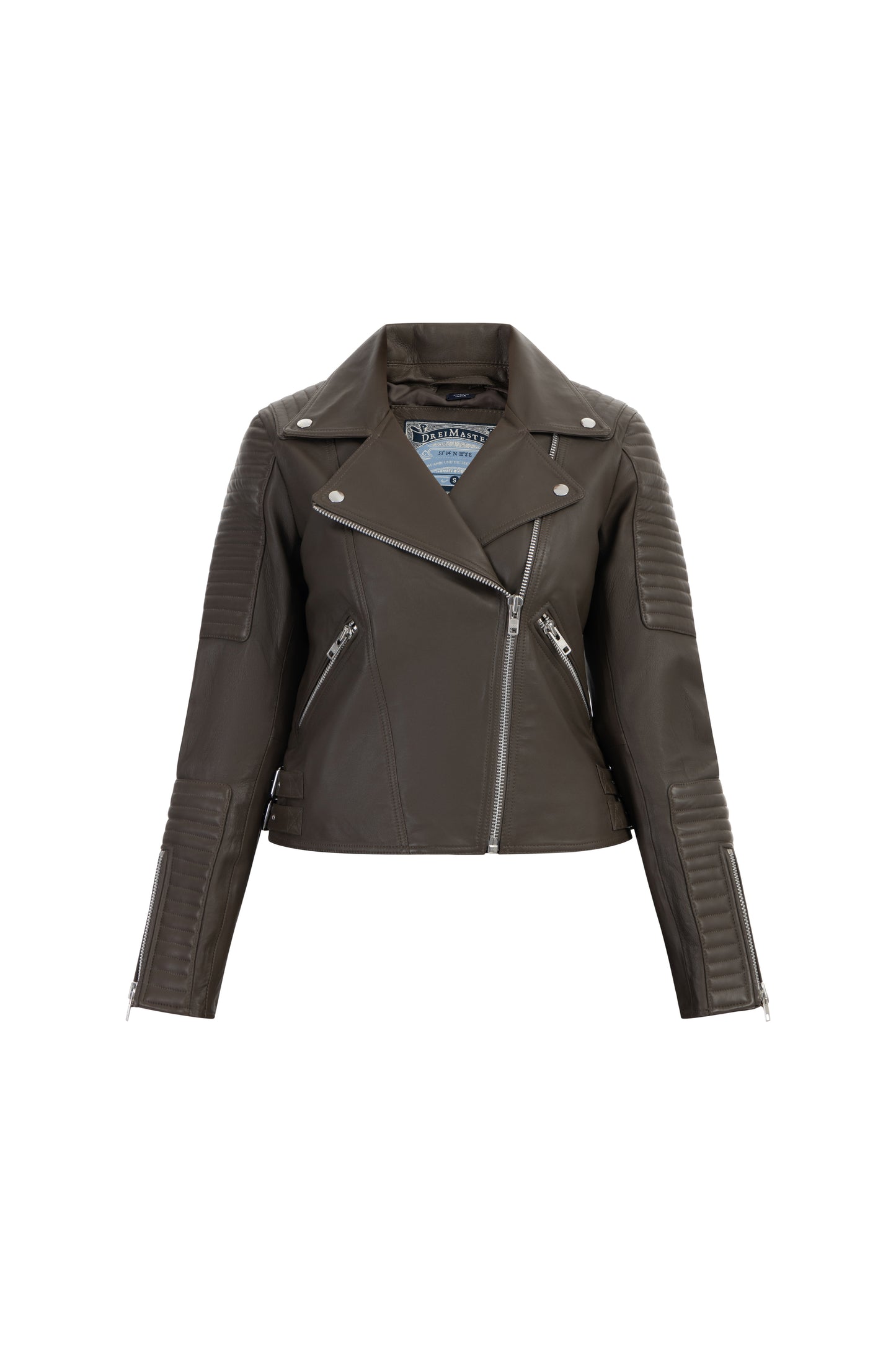 DreiMaster Vintage Women's Leather Biker Jacket