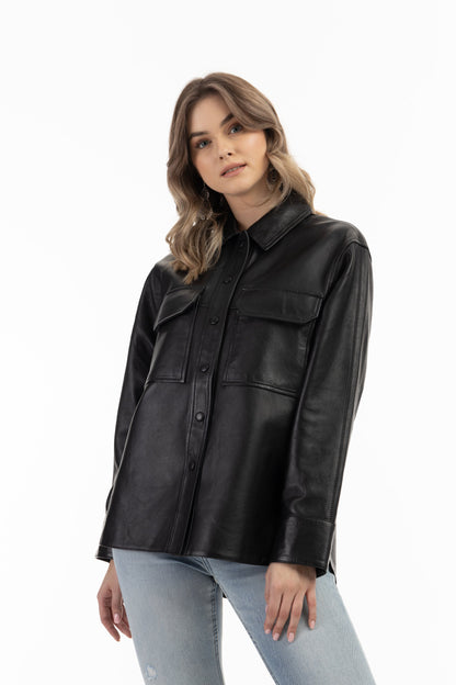 Dreimaster vintage Women's Leather Shirt