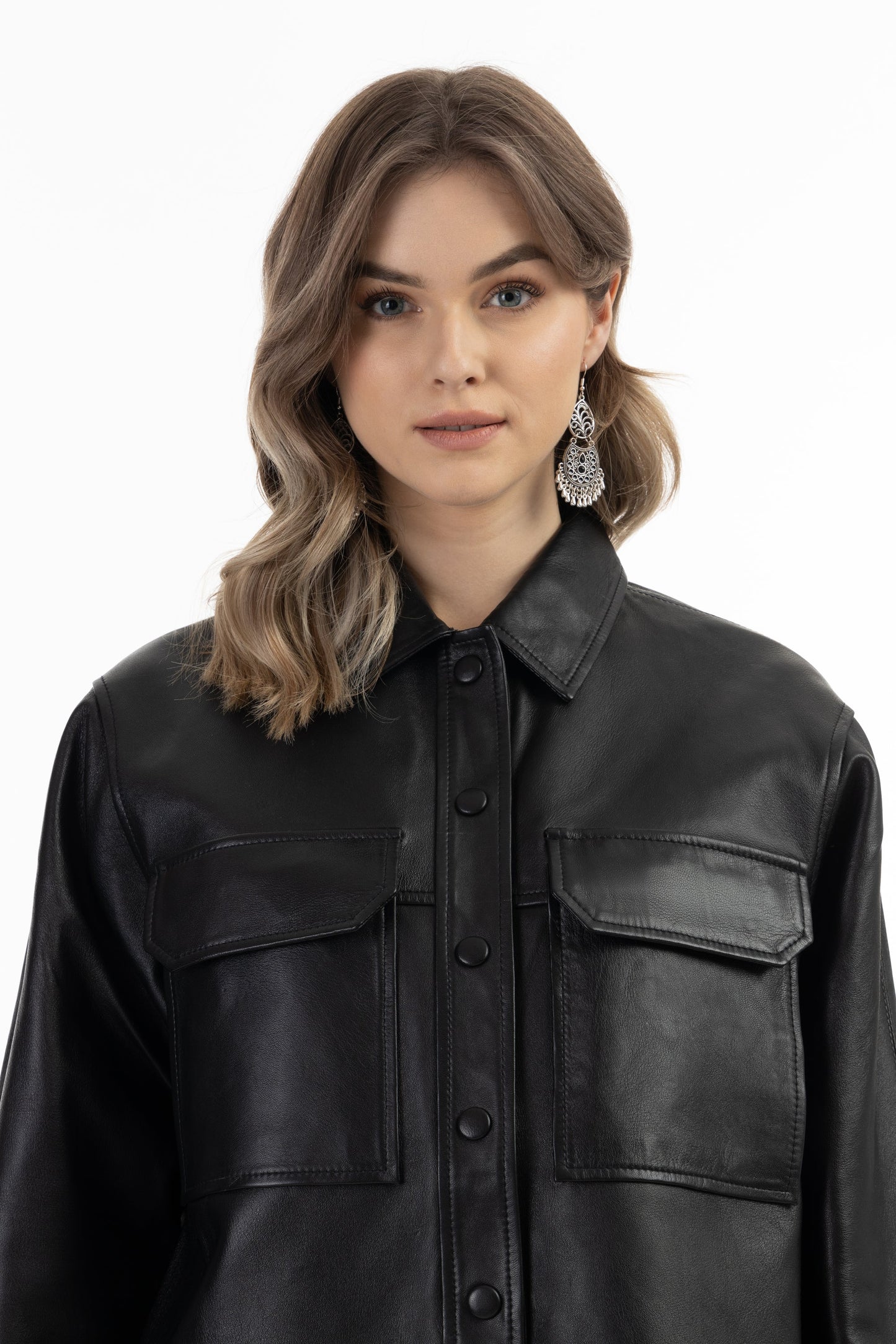 Dreimaster vintage Women's Leather Shirt