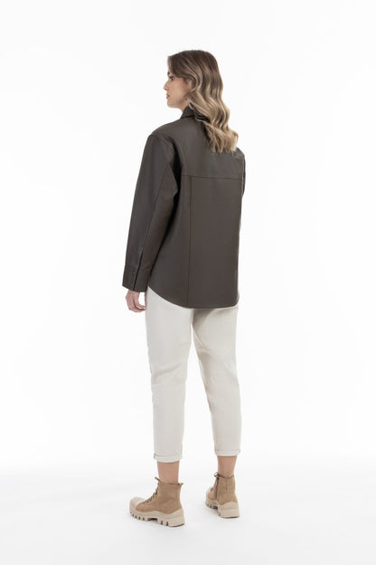 Dreimaster vintage Women's Leather Shirt