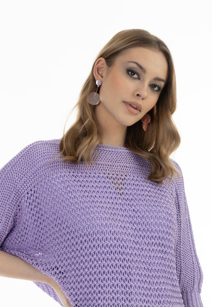 faina Women's Wide Meshed Knitted Sweater