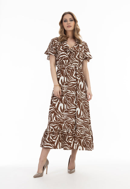 Faina Women's Dress - Zebra Print