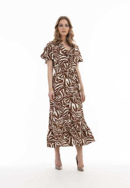 Faina Women's Dress - Zebra Print