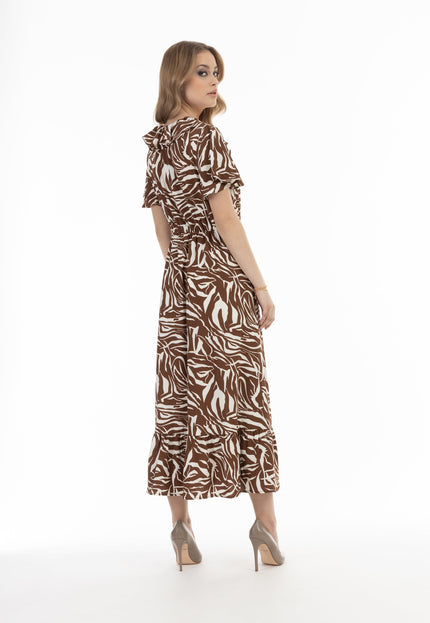 Faina Women's Dress - Zebra Print