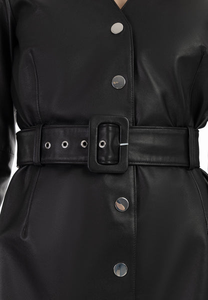 Faina Women's Leather Dress