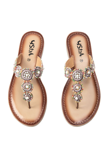 Usha festival Women's Sandal With Pearl Embroidery