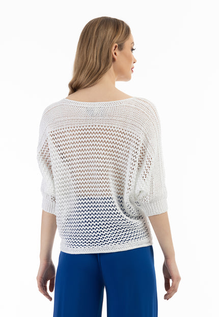 faina Women's Wide Meshed Knitted Sweater