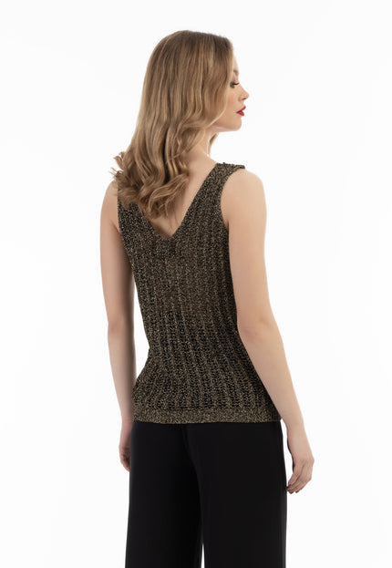 Faina Women's Knitted Top With Fancy Yarn