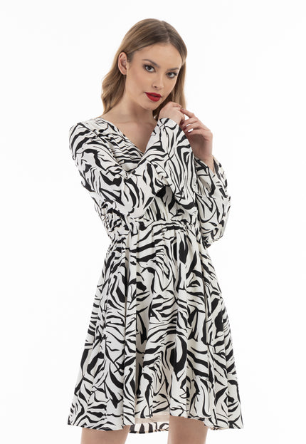 faina Damen's Kleid Zebra-Print