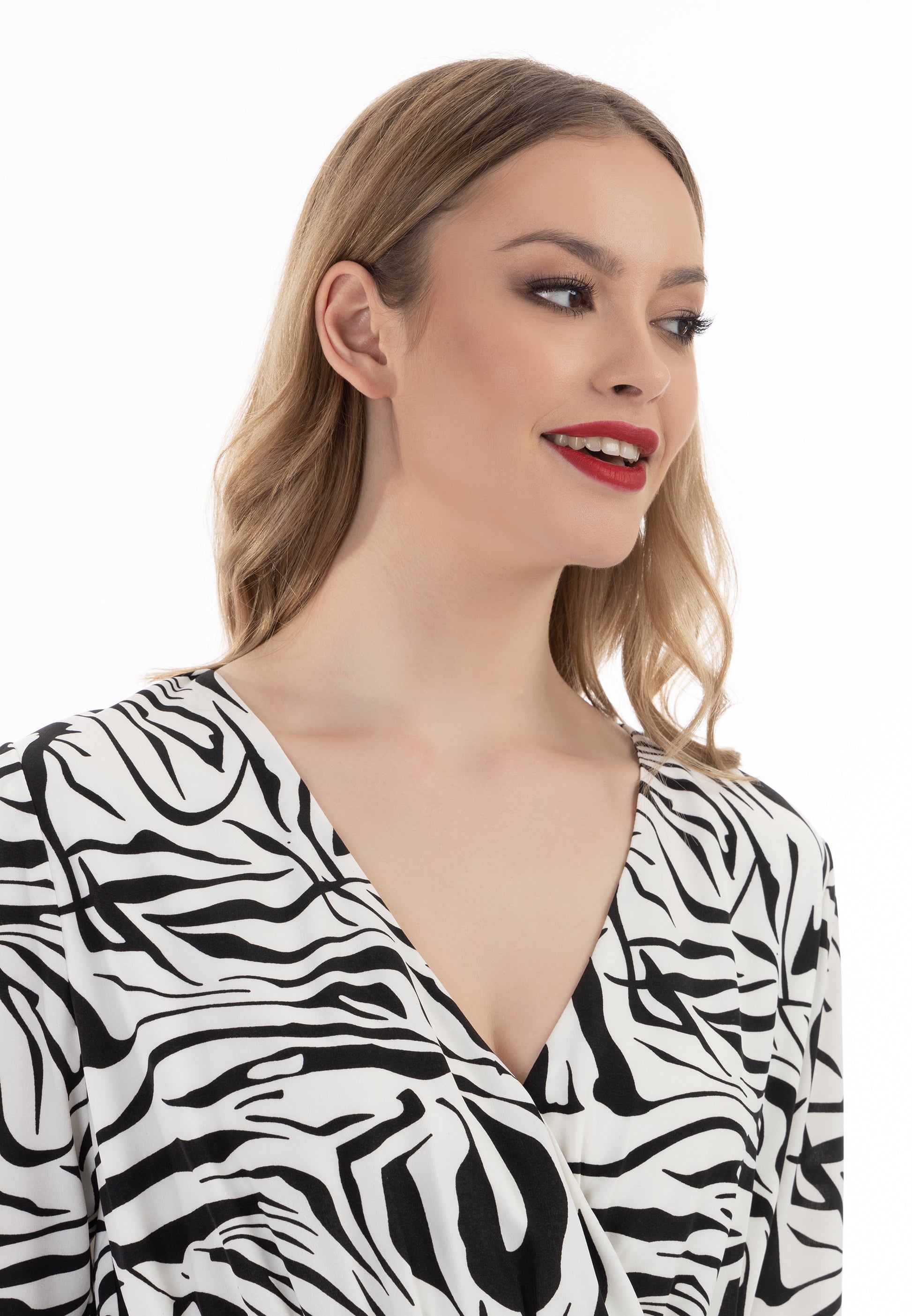 faina Women's Dress Zebra Print