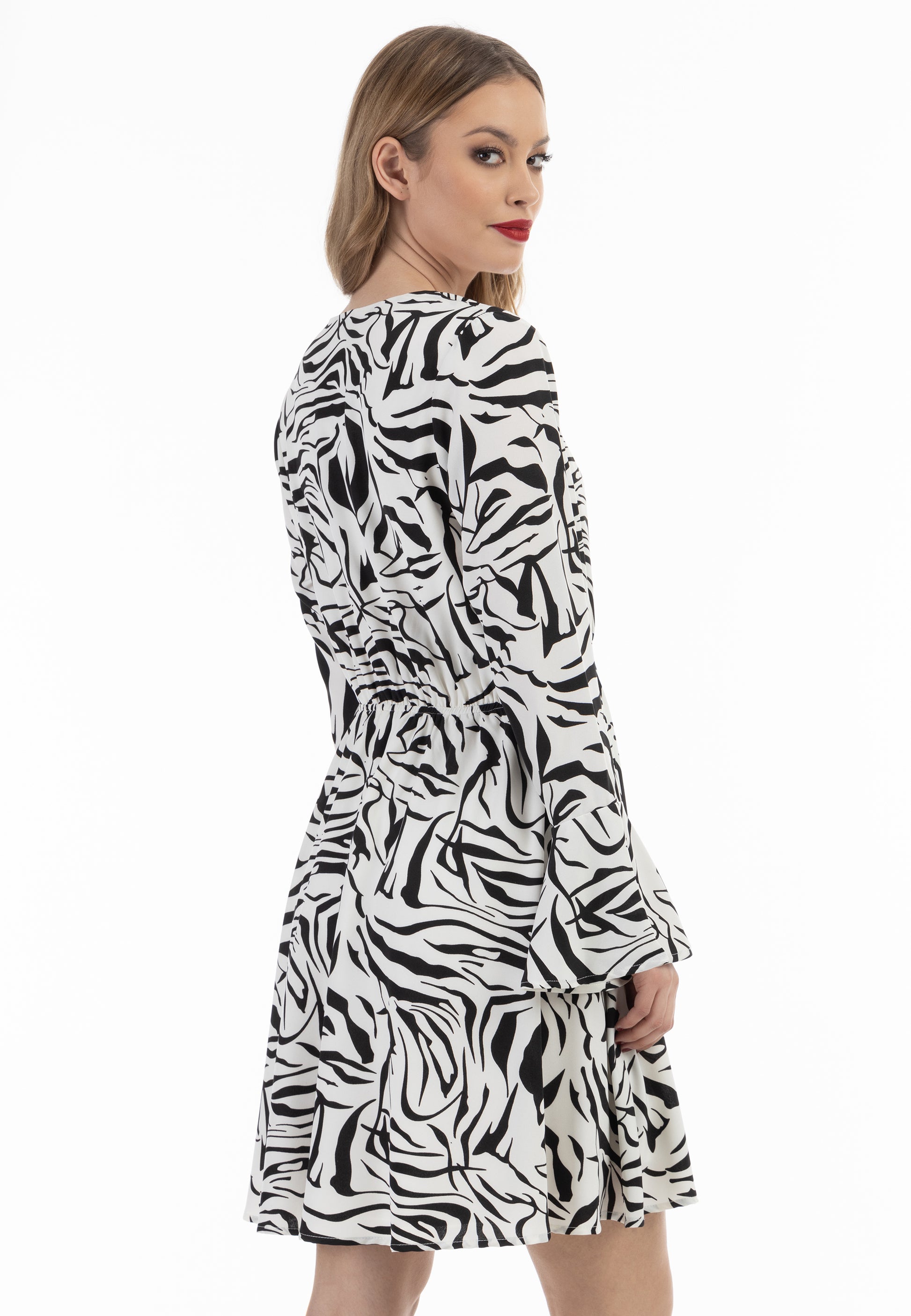 faina Women's Dress Zebra Print