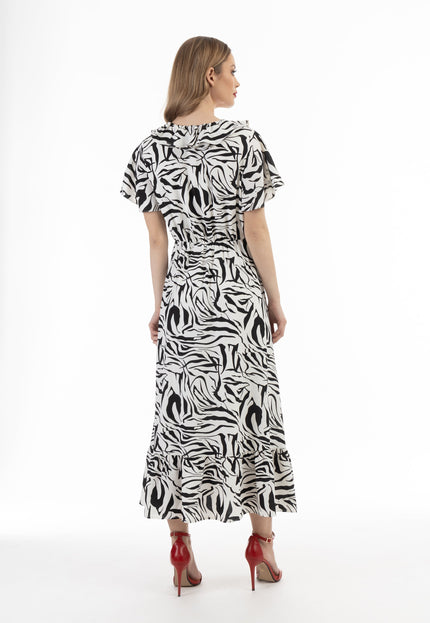 Faina Women's Dress - Zebra Print