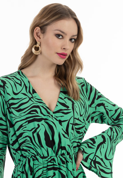 faina Damen's Kleid Zebra-Print