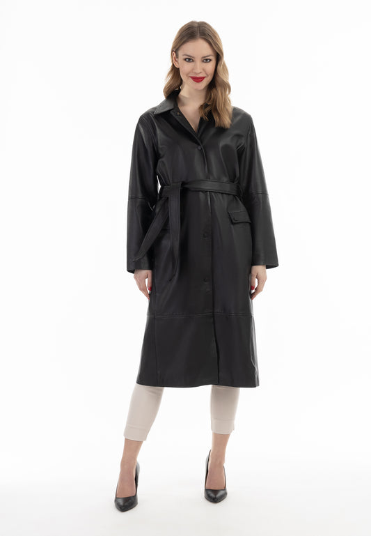 faina Women's Leather Coat