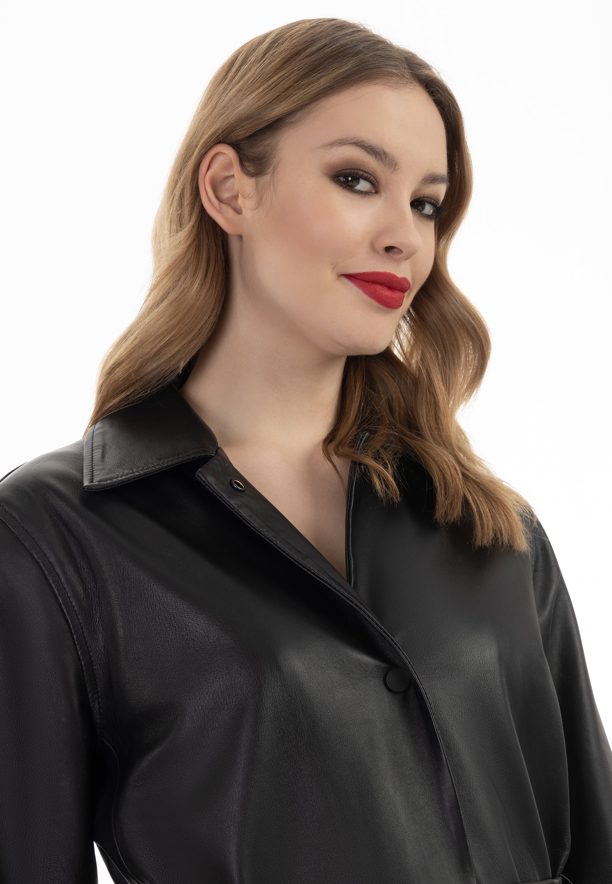 faina Women's Leather Coat