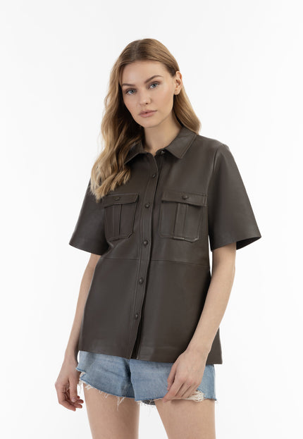 Dreimaster vintage Women's Leather Shirt