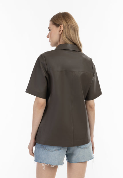 Dreimaster vintage Women's Leather Shirt