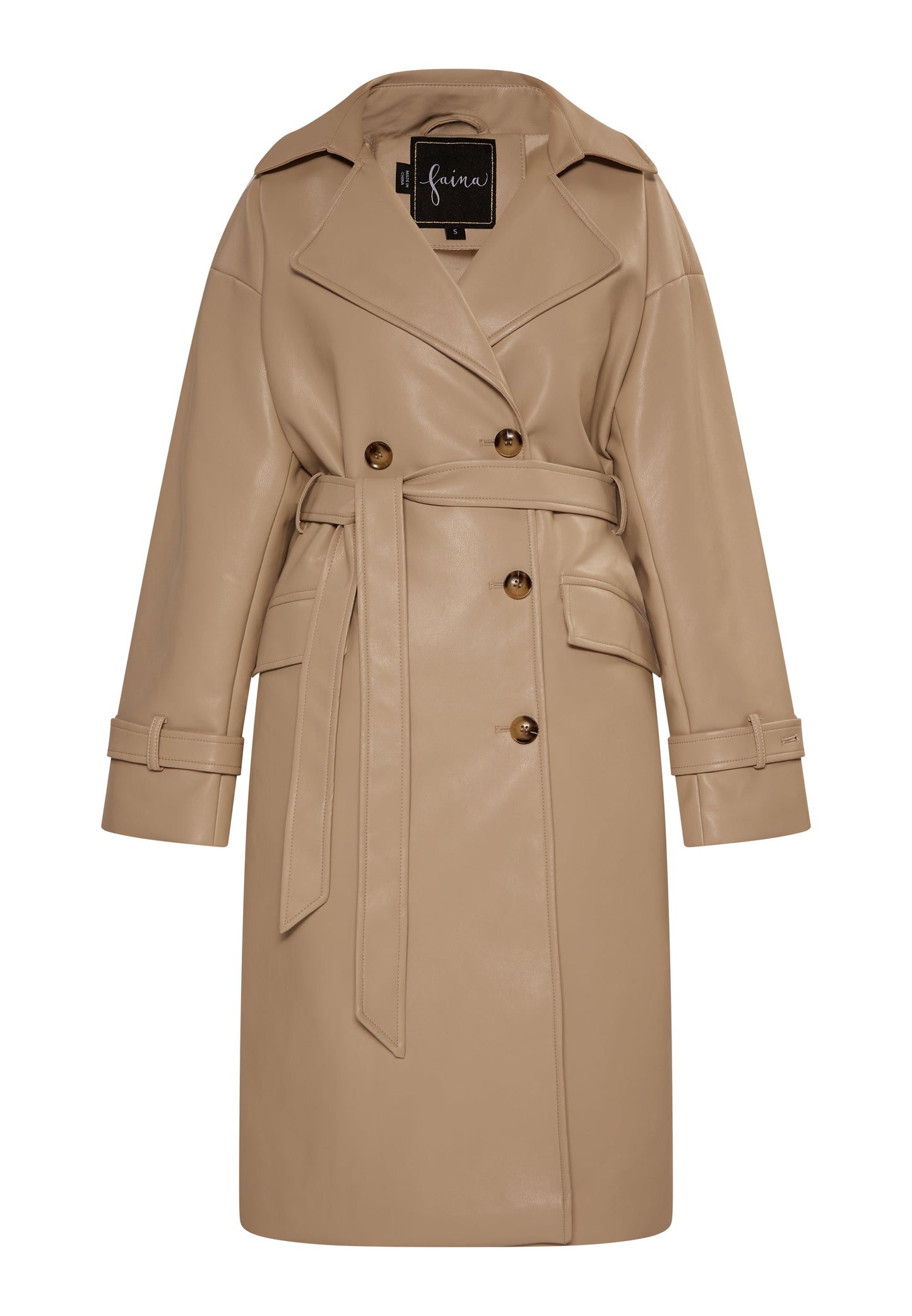 Faina Women's Faux Leather Coat