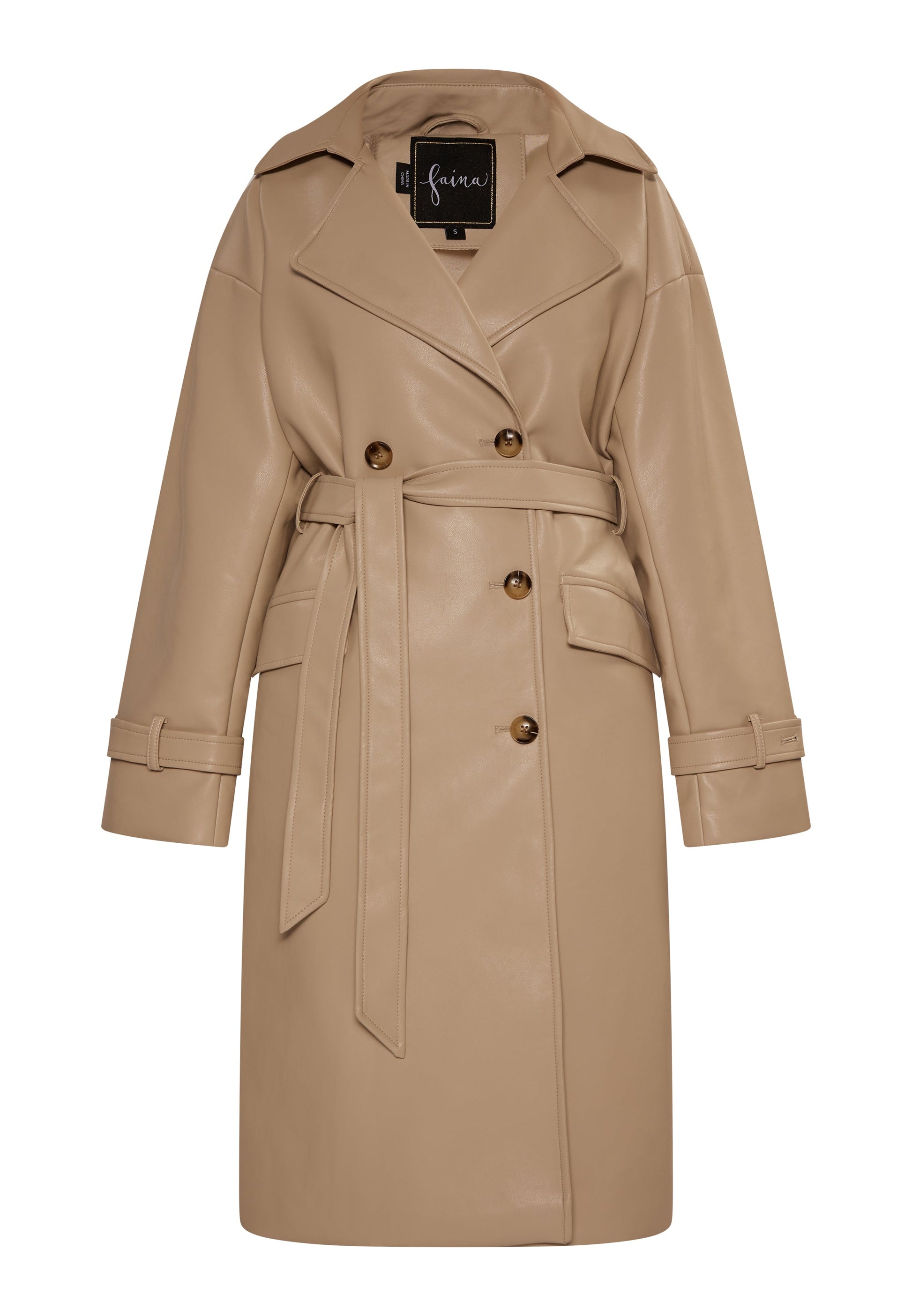 Faina Women's Faux Leather Coat