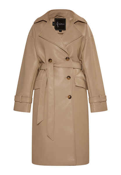 Faina Women's Faux Leather Coat