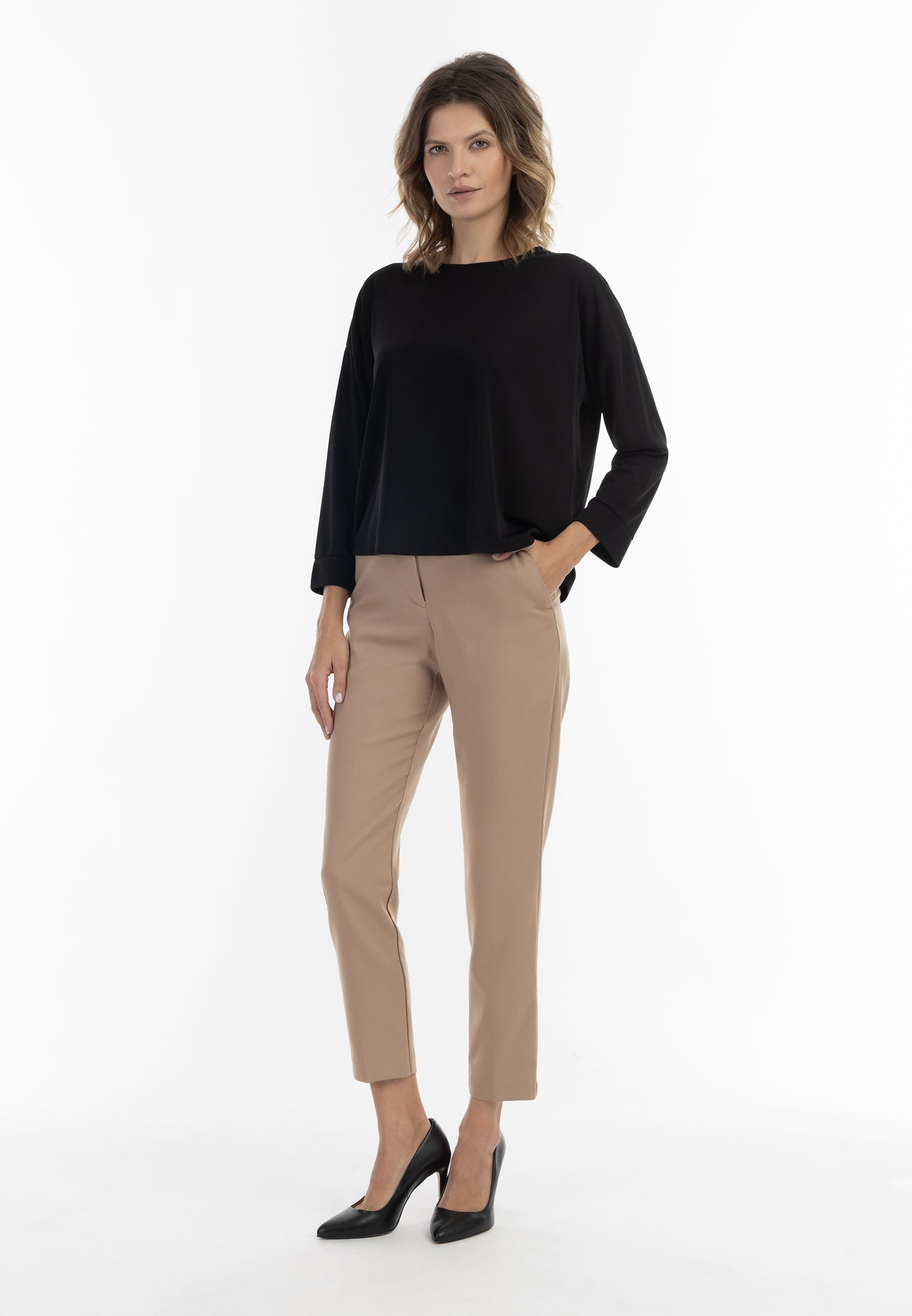 usha BLACK LABEL Women's Long Sleeve Blouse