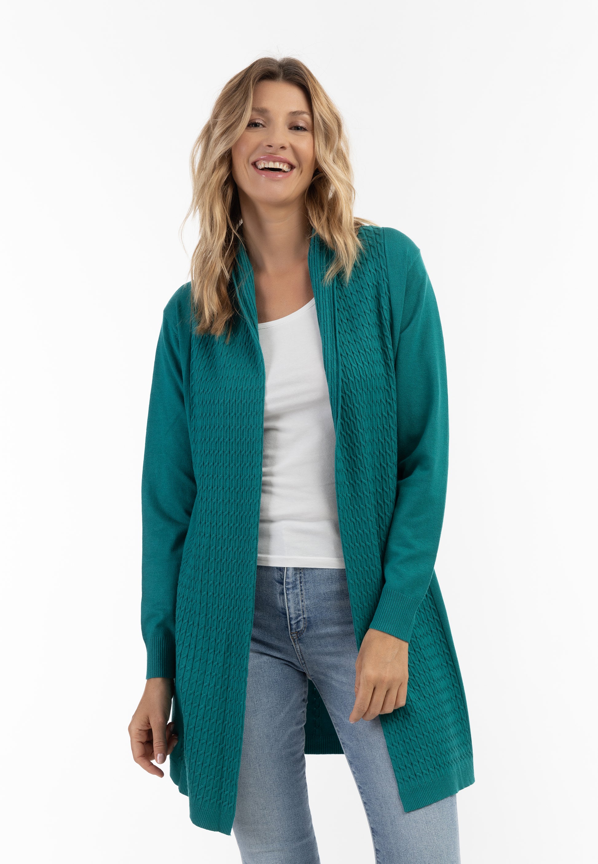 usha Women's Open Cardigan