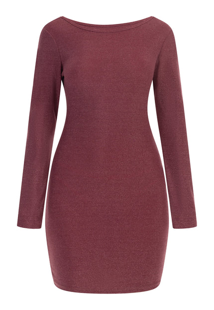 Mymo at night Women's Knitted Long Sleeve Dress Mini