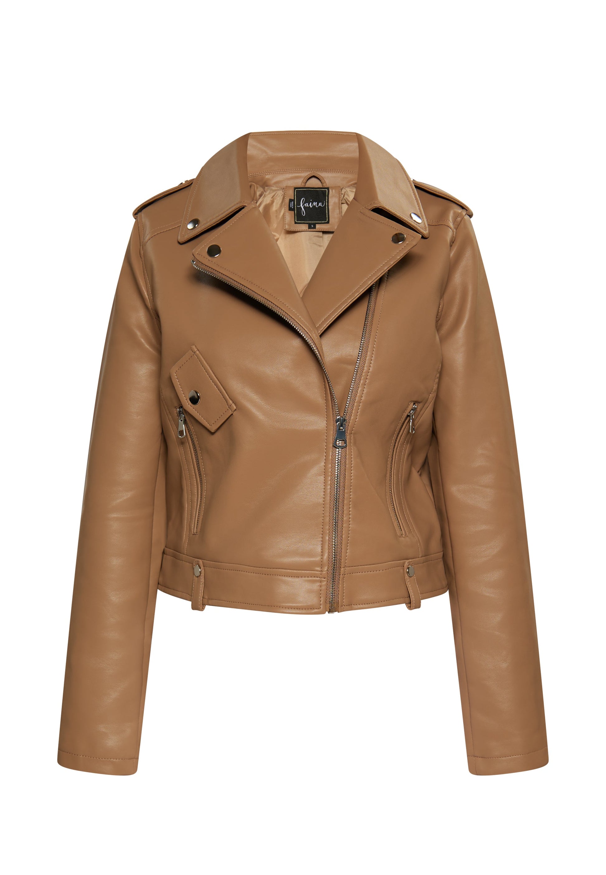 Faina Women's Faux Leather Biker Jacket