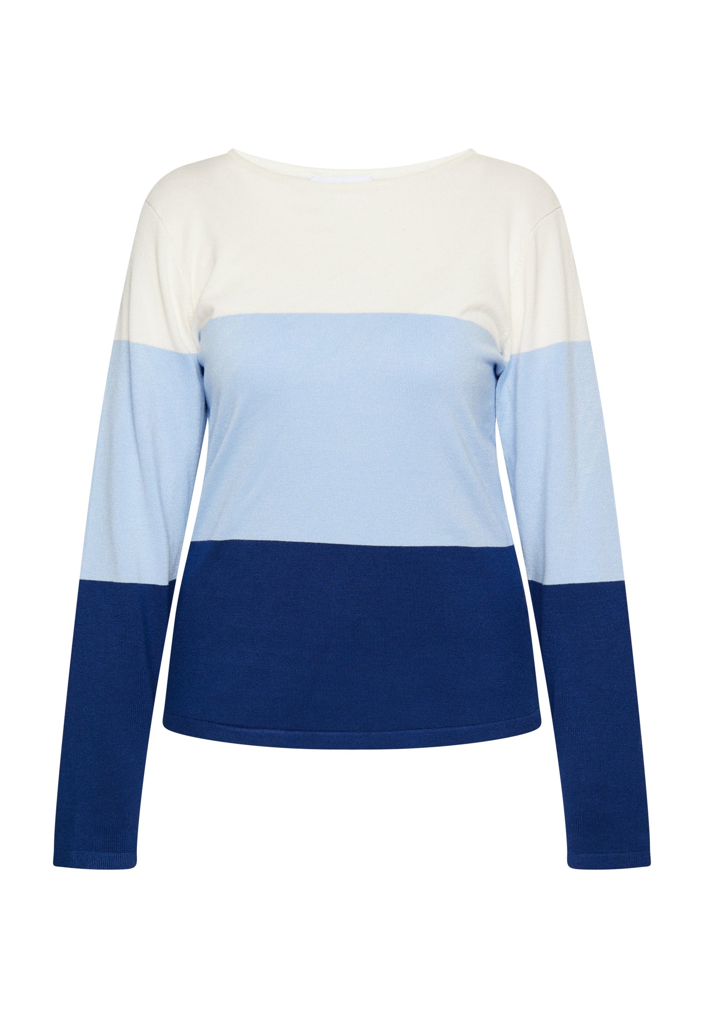 Usha blue label Women's Fine Knit Sweater With Block Stripes