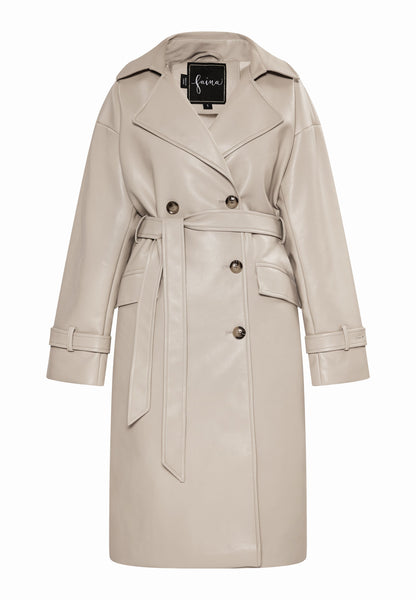 Faina Women's Faux Leather Coat