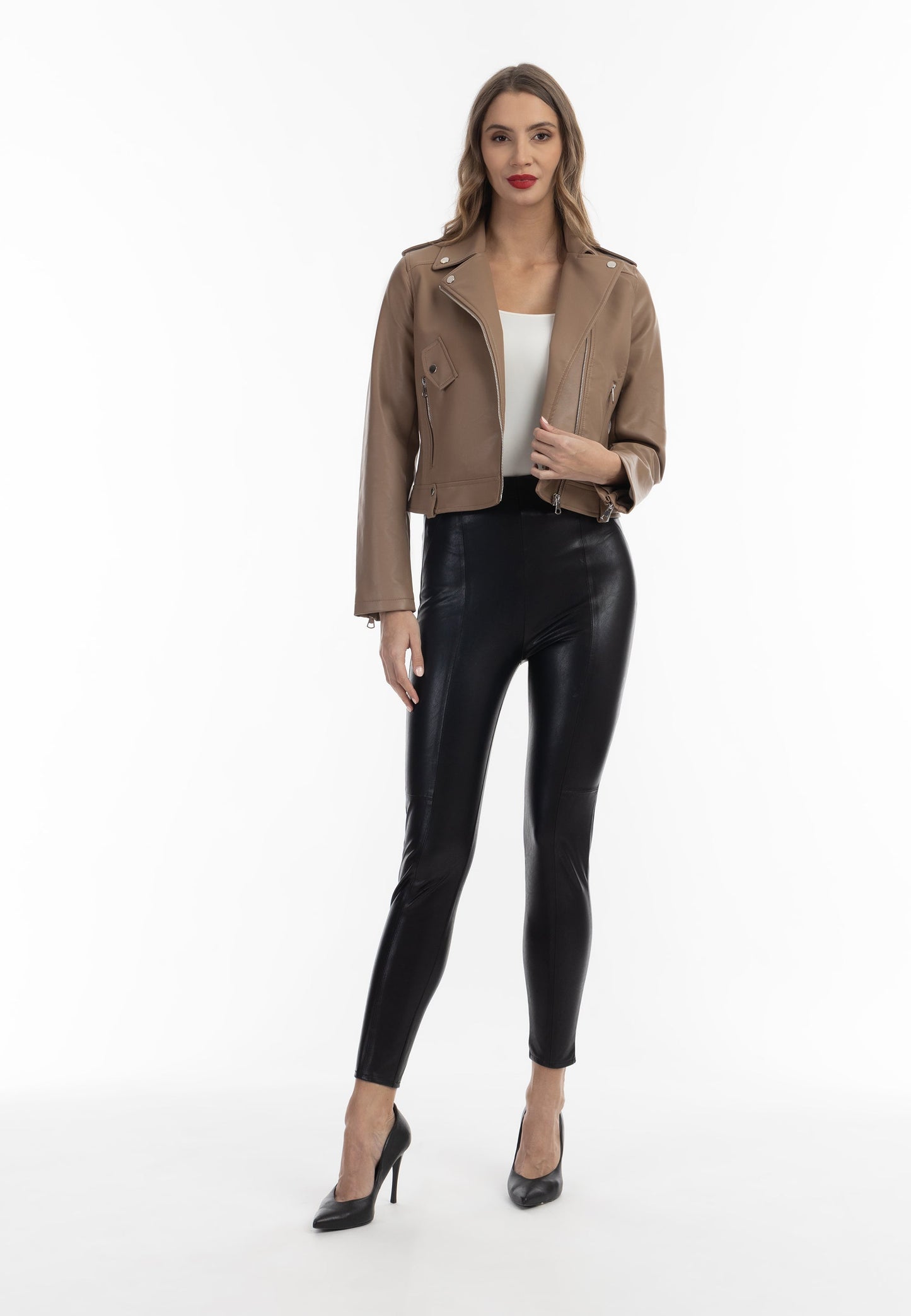 Faina Women's Faux Leather Biker Jacket