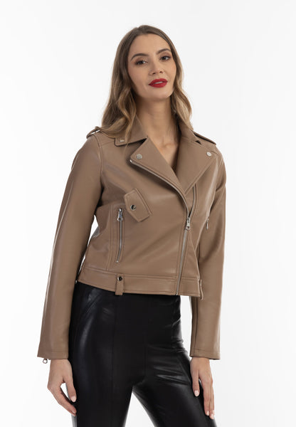 Faina Women's Faux Leather Biker Jacket