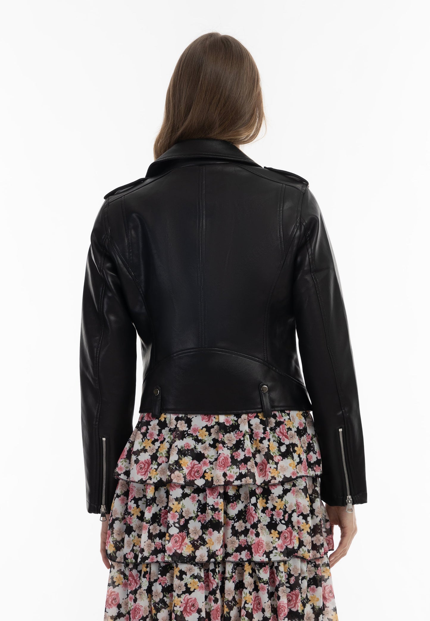 Faina Women's Faux Leather Biker Jacket