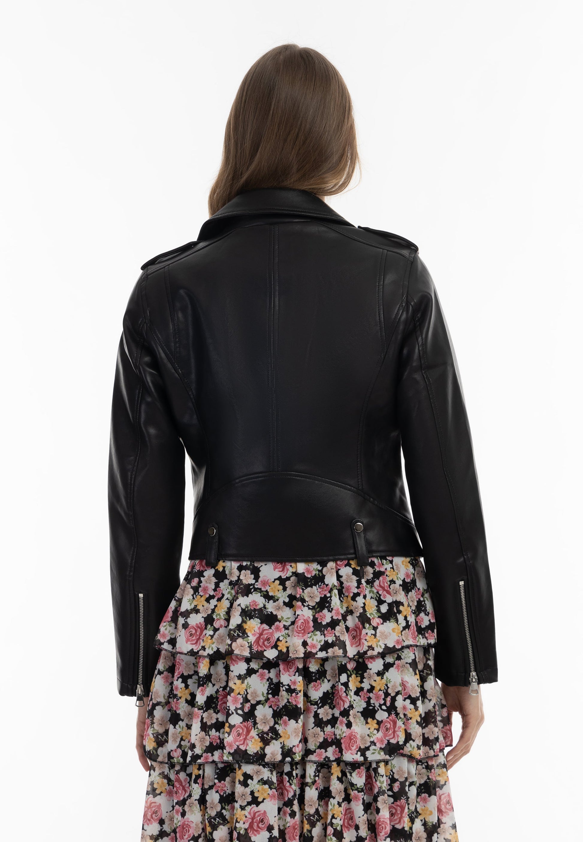 Faina Women's Faux Leather Biker Jacket