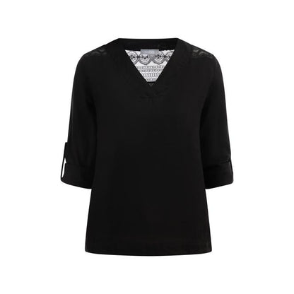 Usha Women's Blouse Shirt With Lace