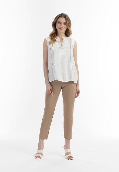 usha Women's Blouse Top With Lace