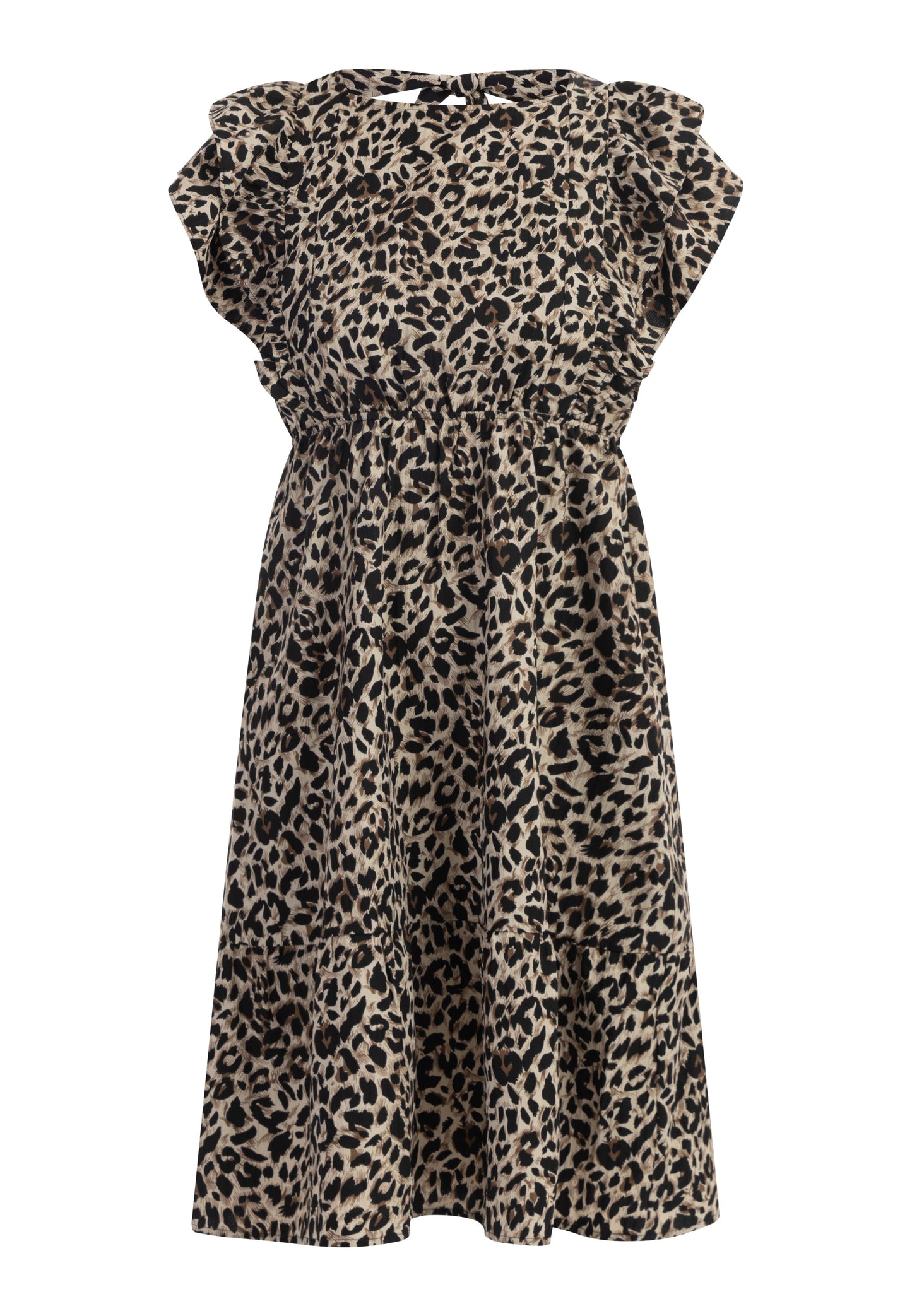 Faina Women's Midi Dress With Leopard Print