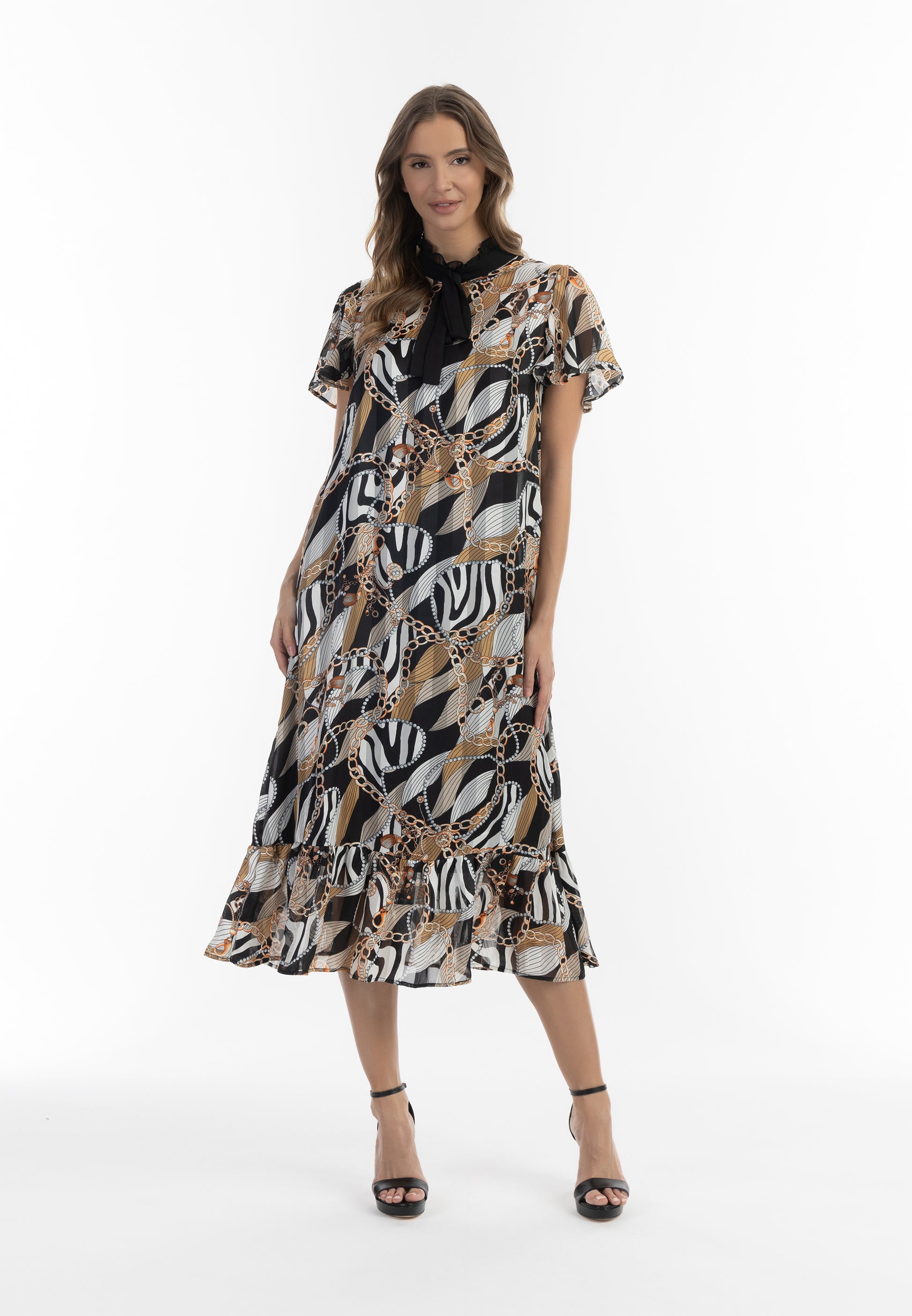 faina Women's Midi Dress With All Over Print