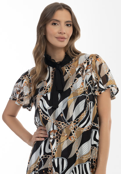 faina Women's Midi Dress With All Over Print