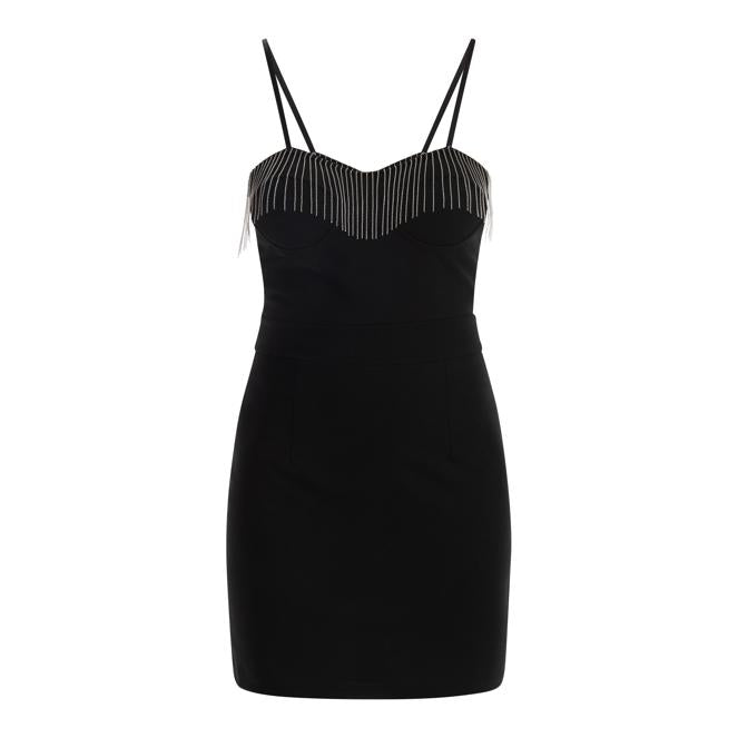 Faina Women's Mini Dress With Pearl Necklaces